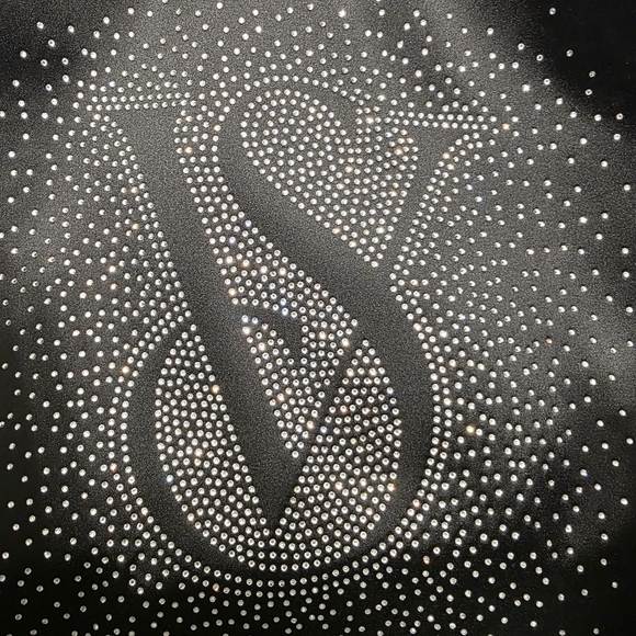 Victoria's Secret 2025 Limited Edition Runway Black Satin Crystal Bead Tote Bag - Picture 5 of 6